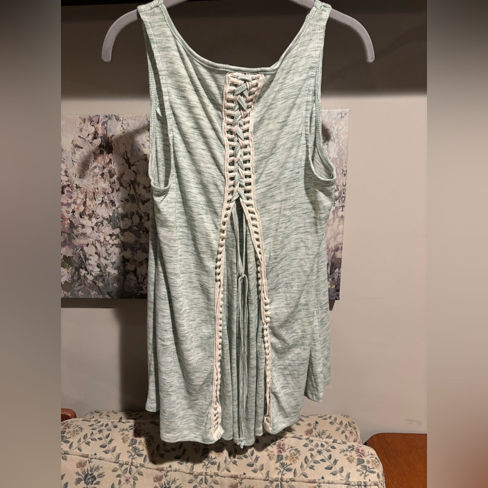 Torrid Light Green Ribbed Top - Picture 4 of 4